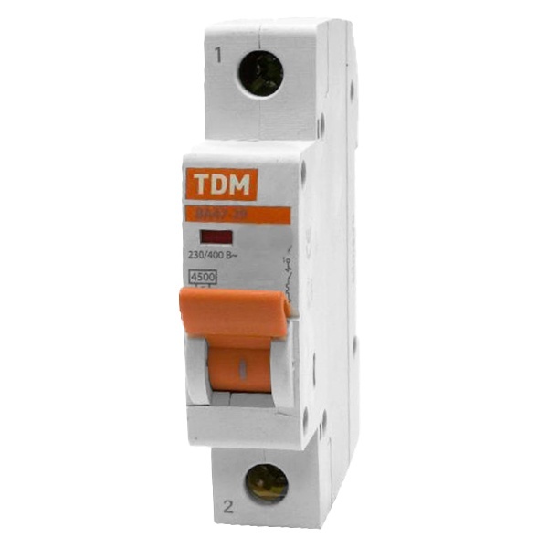 Автоматический выключатель ВА47-29 1Р 40А 4,5кА характеристика D TDM (автомат электрический)