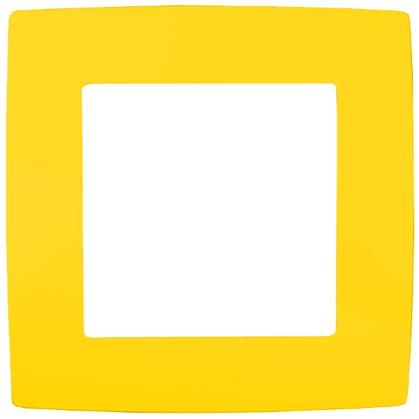 Рамка на 1 пост Эра 12, жёлтый 12-5001-21