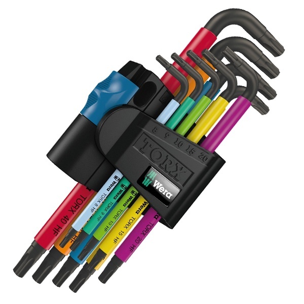 Набор Г-образных ключей с фиксирующей функцией, 9шт, 967 SL TORX HF Multicolour