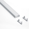 Профиль алюминиевый накладной, гибкий, серебро, CAB264 L2000x15x6,4mm