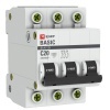 Автоматический выключатель 3P 20А (C) 4,5кА ВА 47-29 EKF Basic (автомат электрический)