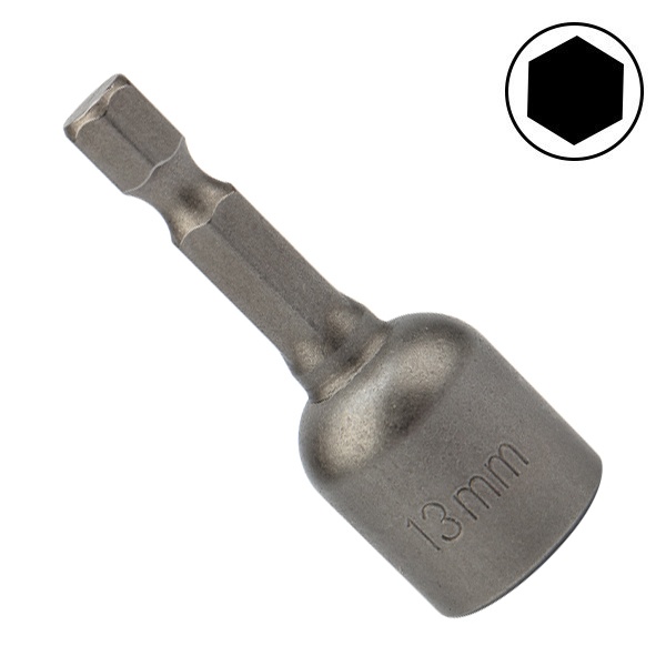 Ключ-насадка 13х48 мм, 1/4 дюйма магнитная (упак. 20 шт.) Kranz