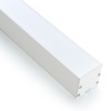 Профиль накладной серия Линии света белый алюминий, CAB256 комплект: матовый экран, 2 заглушки и кре