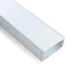 Профиль накладной алюминиевый, серебро CAB265 комплект: матовый экран, 2 заглушки, крепеж