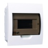 Шкаф пластиковый встраиваемый ЩРВ-П на 8 модулей (1х8) прозрачная дверь шины IP41 DEKraft белый