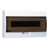 Шкаф пластиковый навесной ЩРН-П на 18 модулей (1х18) прозрачная дверь шины IP41 DEKraft белый