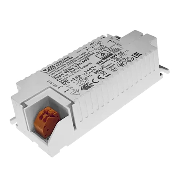 LED драйвер ECXe 650.393 26W 30-40V 650мА 97x43x25mm VS