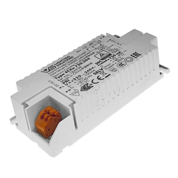 LED драйвер ECXe 750.394 30W 30-40V 750мА 97x43x25mm VS