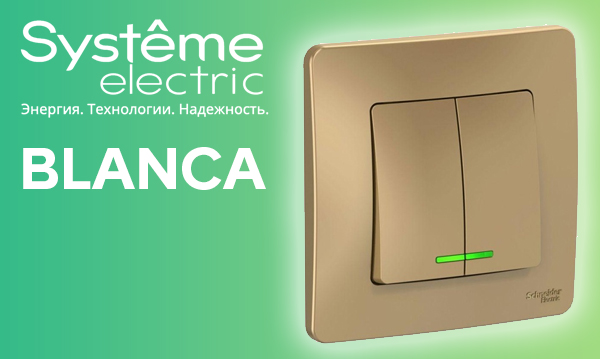 Розетки и выключатели скрытой установки Blanca Systeme Electric титан